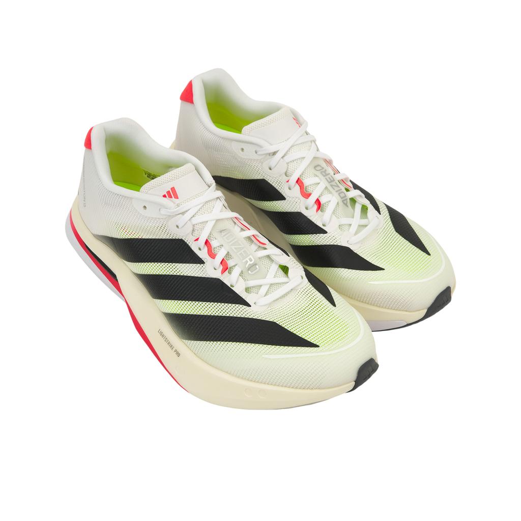 adidas Adizero Boston 13 Weiß Schwarz Lucid Rot Herren Sneaker Wolkenweiß Kernschwarz JS4932
