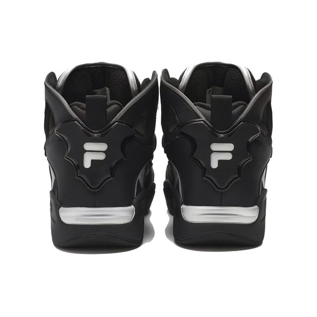 Fila Fusion Desperado Low Fashion Versatile Shock Absorbing Durable Mid-Top Basketball Shoes Men Sneaker Black Silver T12M343215FBW