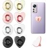 8pcs Cell Phone Finger Ring Metal Phone Finger Grip Hook for Back Adhesive Phones Charm Holder Heart Fingers Grip Loop Stand Ring Holder Accessories