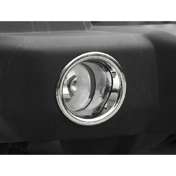 For Jeep Wrangler JK 07-2017 Bright Chrome Front Bumper Fog Light Ring Trim