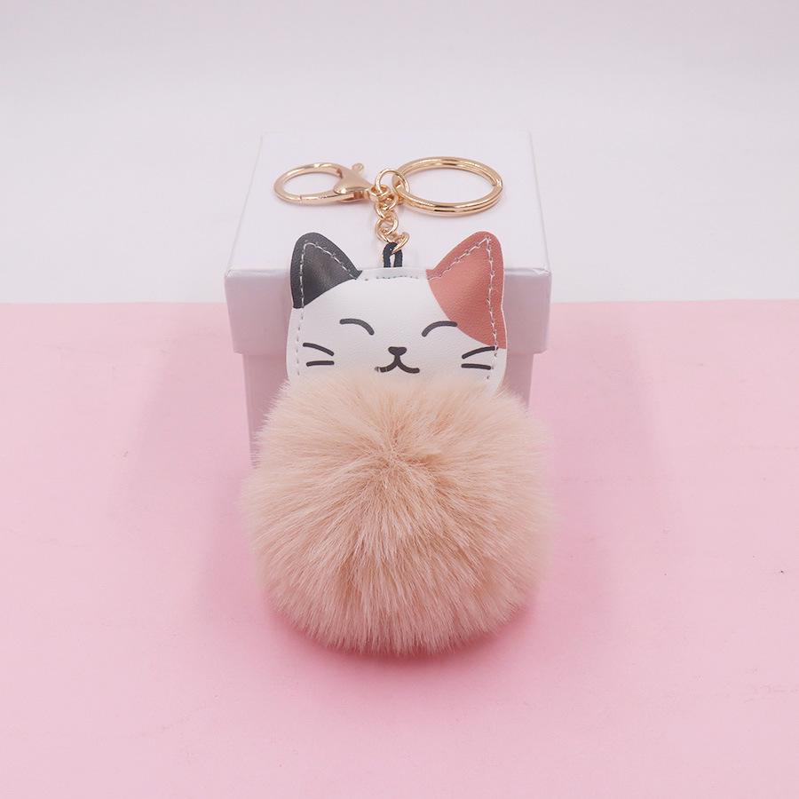 Adorable Kitten Plush Keychain - Cute Cat Figurine for Backpack or Suitcase