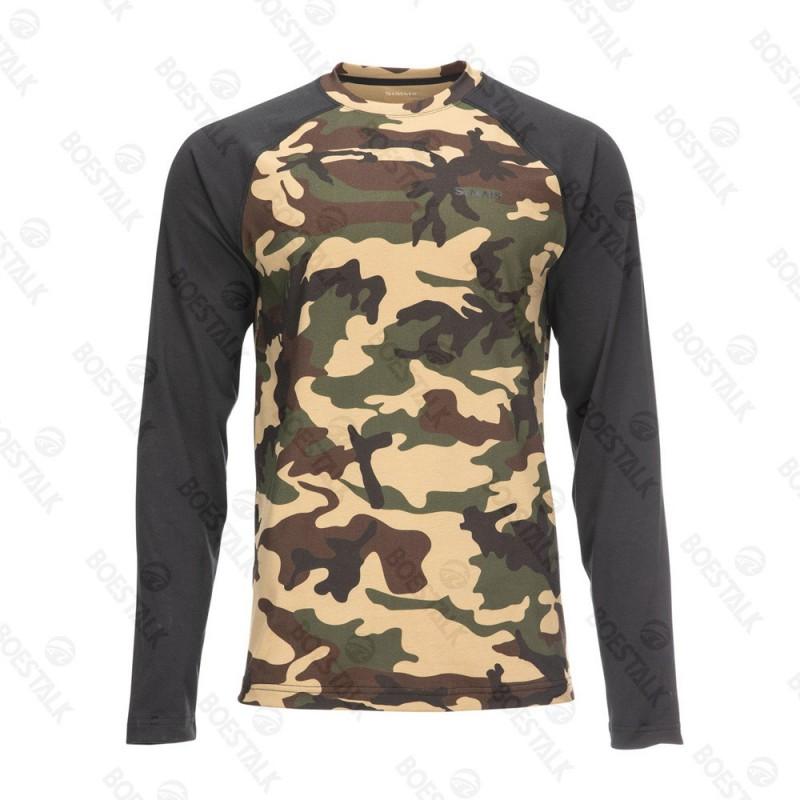 Mens Quick-Dry UV Protection Fishing T-Shirt Long Sleeve Crew Neck Summer Outdoor Angling Sports Cycling Apparel