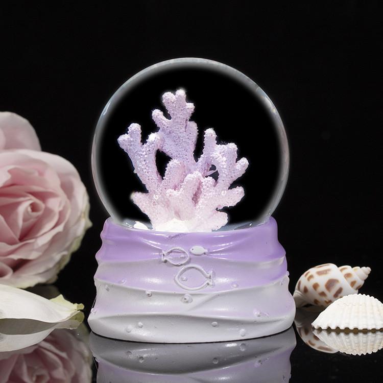 Harts Snäckskal Lysande Kristallkula Mini Prydnad För Barnrum I Modern Minimalistisk Stil