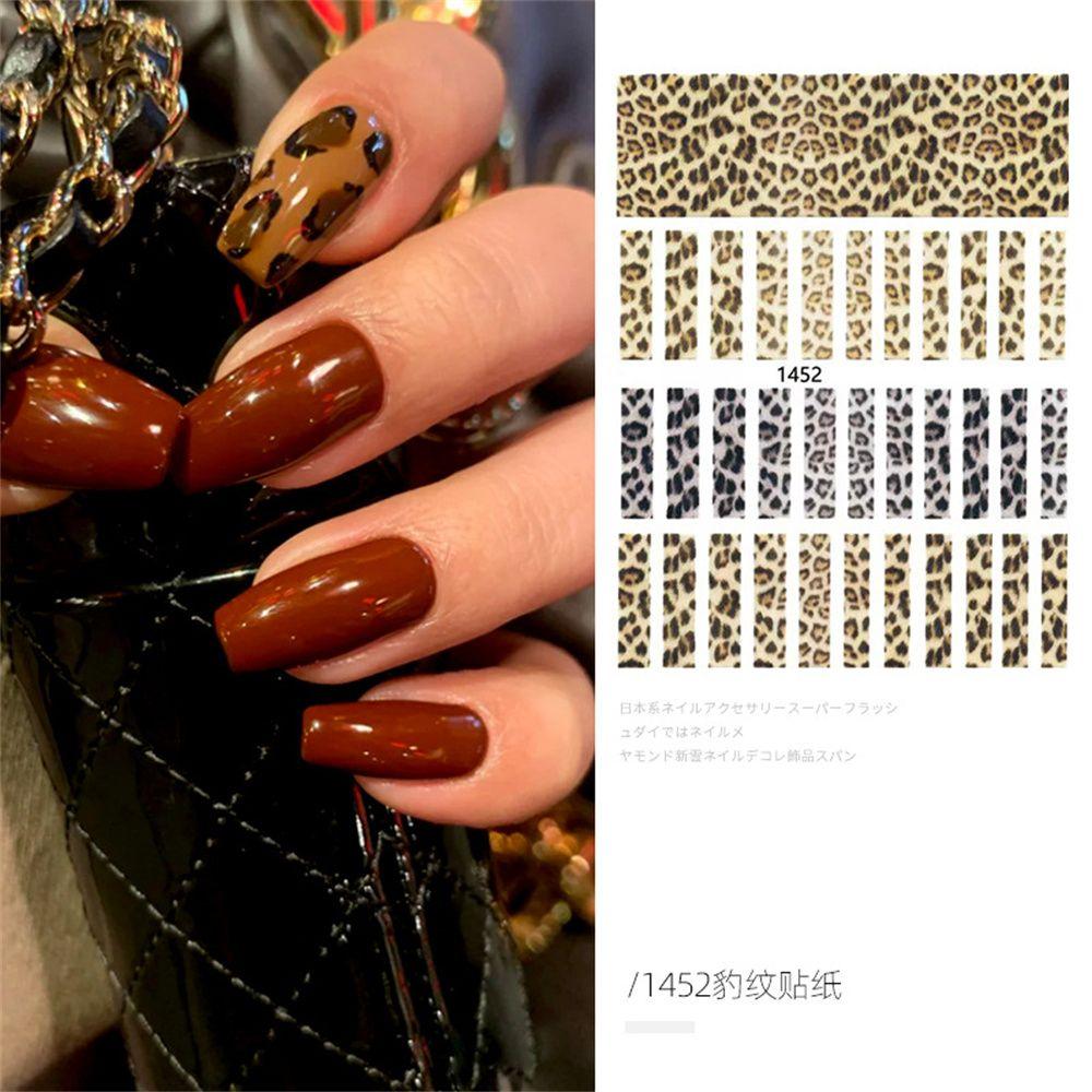 Tools Leopard Nail Art Sticker Animal Tiger Nail Sticker Nail Art Decorations 3D Nail Decals