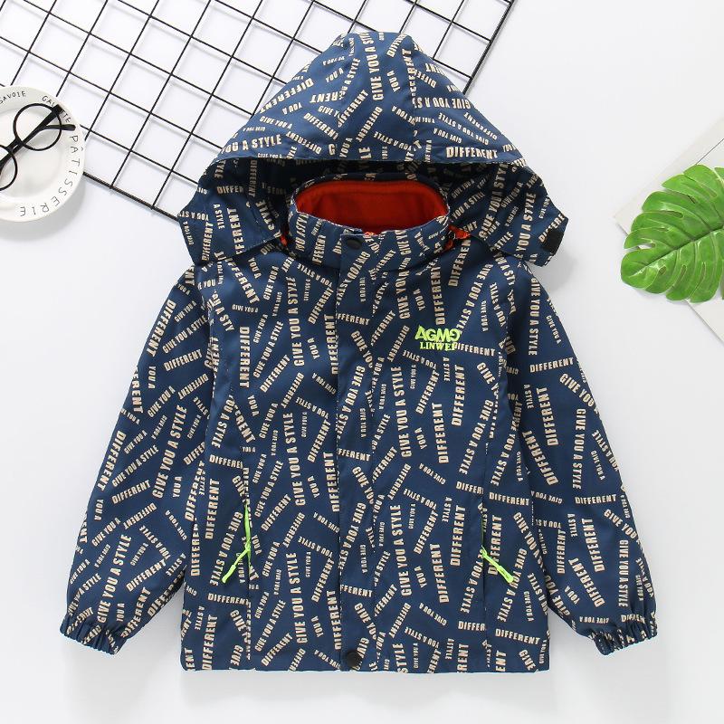 

Детская куртка для скалолазания на открытом воздухе для мальчиков, съемное пальто Hardshell для осени и зимы 3 в 1 170cm