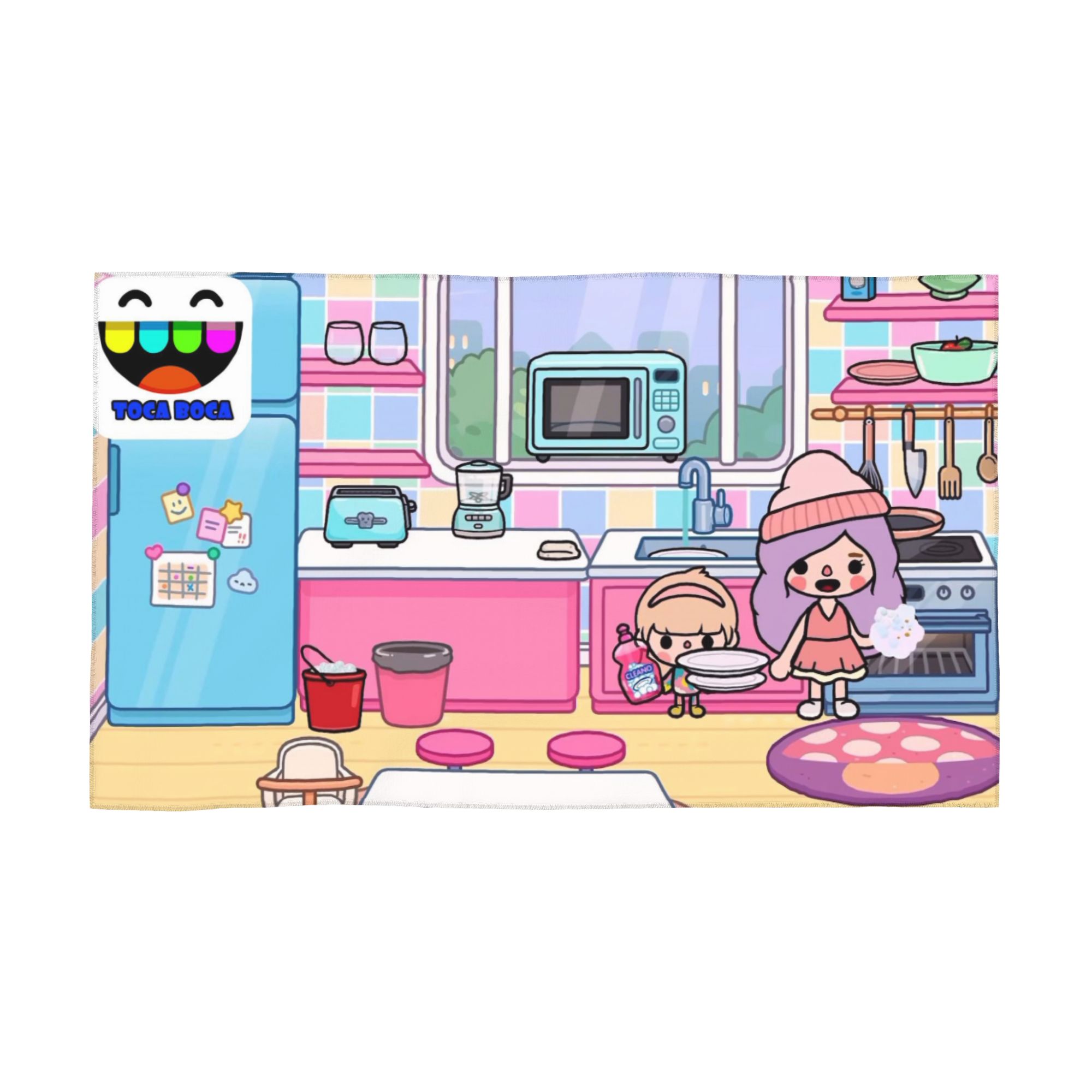 

Toca Life Box Toca Boca Cute Game Soft Face Towel Quick Dry Pool Bath Cotton Towels Absorbent W40*H60(CM)