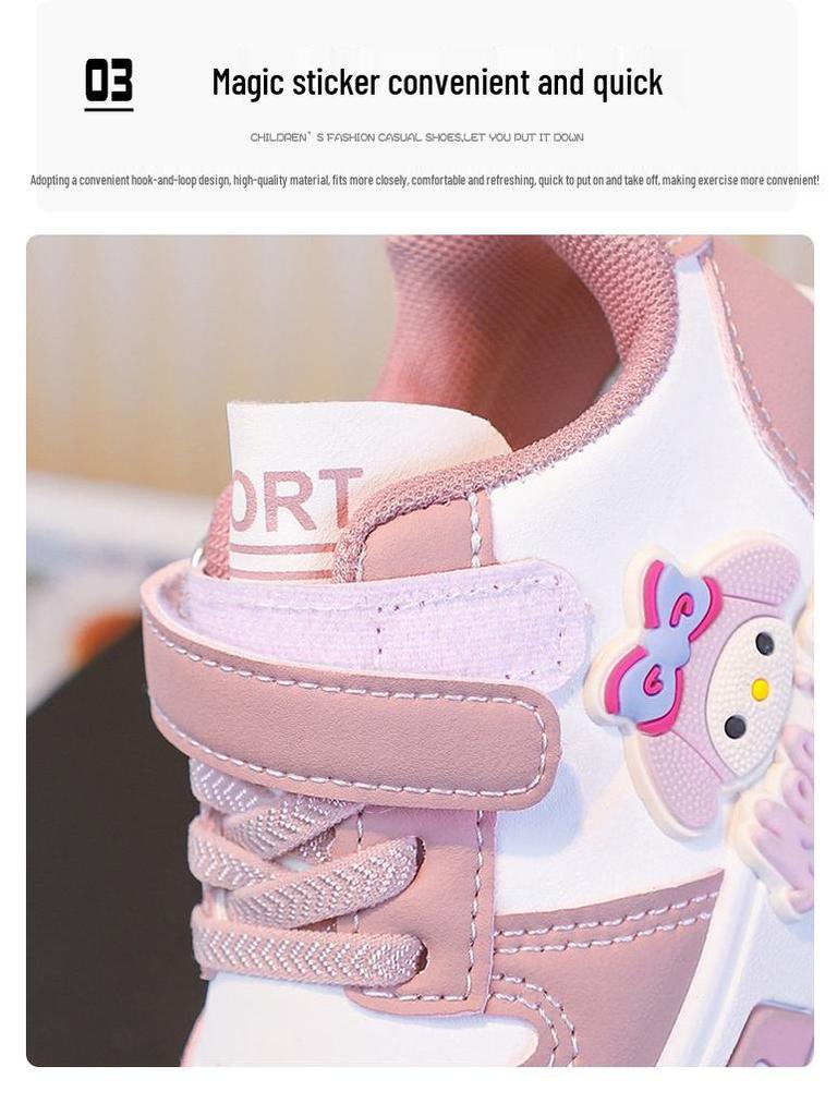 Breathable Lightweight Cartoon Toddler Skate Shoes - Soft Sole, Comfortable Low-Top Baby Walker Casual Shoes for Girls