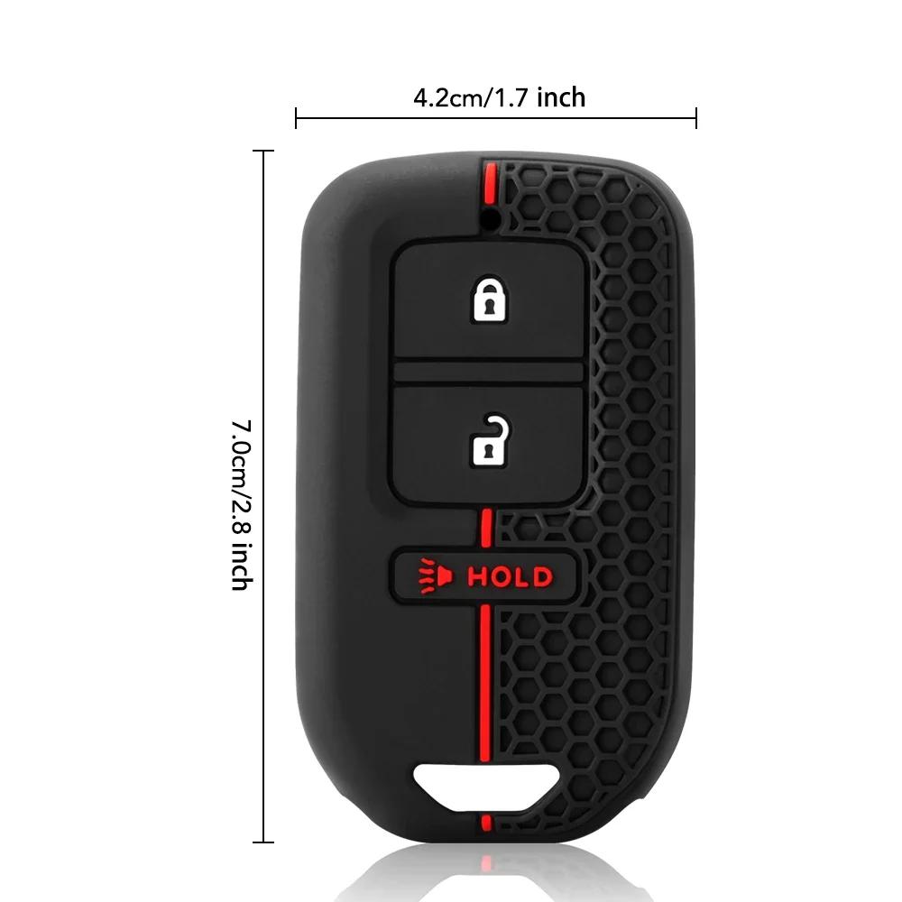 Silicone Car Remote Key Case Cover Shell Fob for Honda Vezel City Civic Jazz BRV BR-V HRV Protector Car Accessories