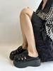 Fashion Female Shoes Womens Slippers Outdoor Cover Toe Platform Fretwork Heels Slides 2025 Summer Silver Rome Scandals Female Shoes Ladi