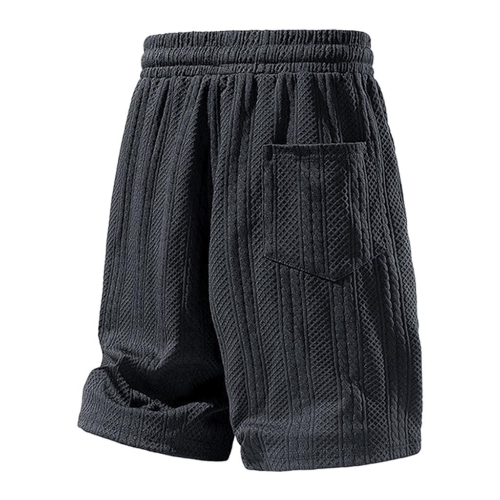 Pantaloncini Sportivi Casual da Uomo Estivi in Jacquard, Vestibilità Larga, con Elastico in Vita e Coulisse, per Attività all'Aperto e Uso Quotidiano