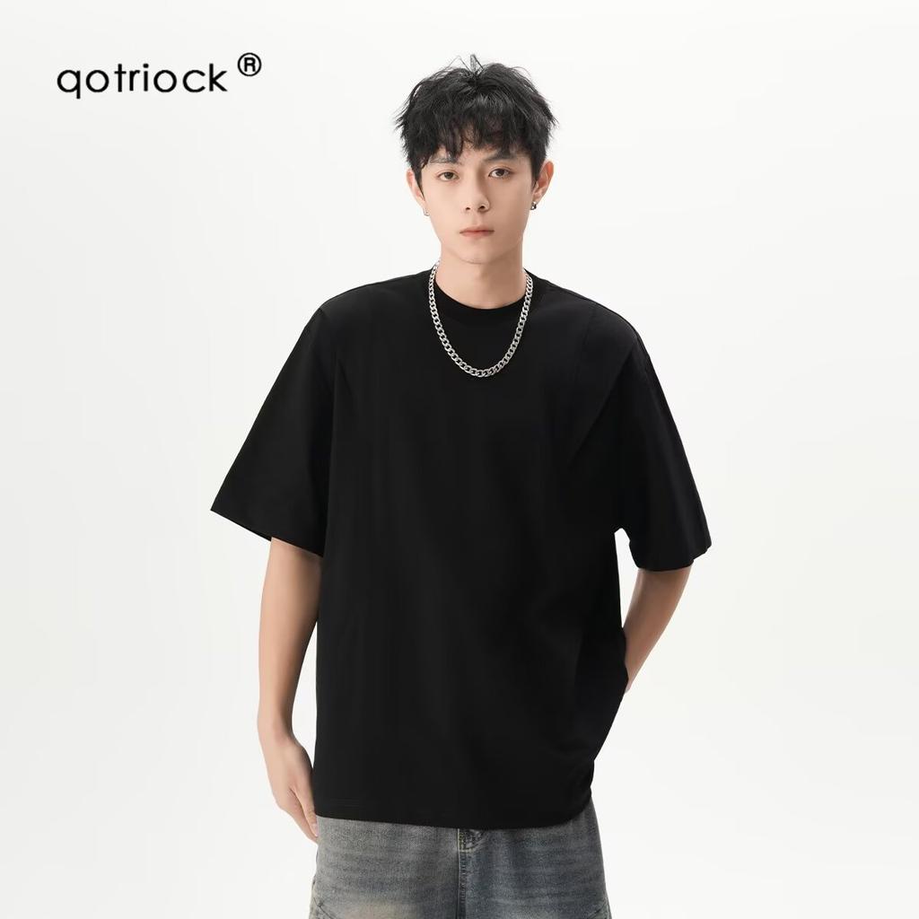 Summer Men's Casual Short Sleeve Simple Fashion Trend Retro Round Neck Slim Fit Pullover Casual Short Sleeve T T-shirt