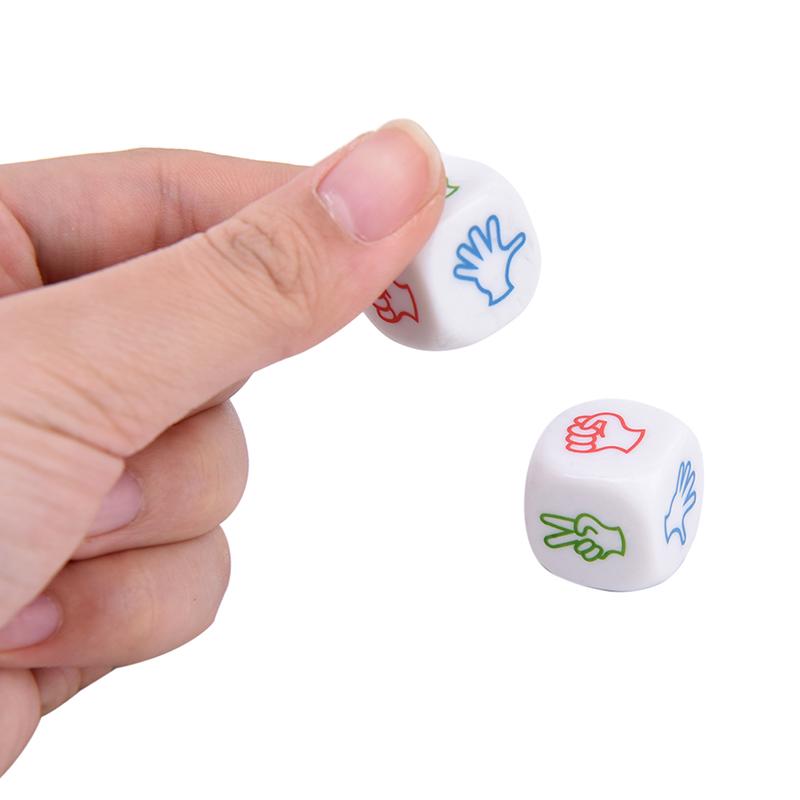 2Pcs Finger Guessing Game Dice Toys Scissors Stone Family Party Board Game