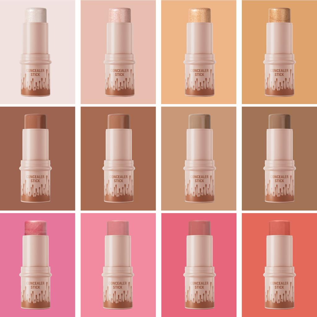 Silhouette Brightening Face Highlight Tridimensional Contouring Concealer Stick multicolor pentru Contouring