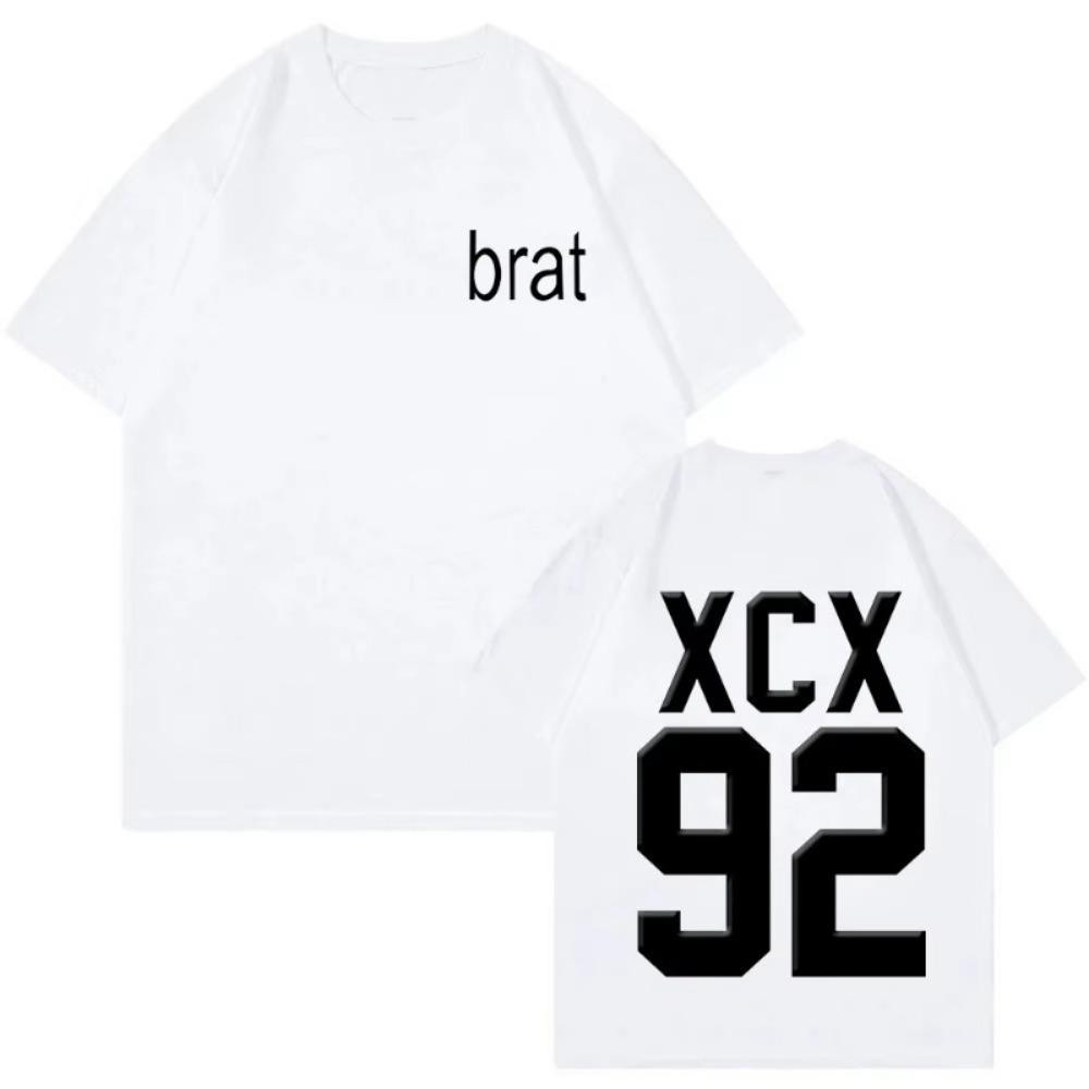 

Charli XCX Brat Harajuku Print Women T-Shirt Street Korean Short Sleeve Cotton Punk Tops Sudaderas Comfortable Clothes S