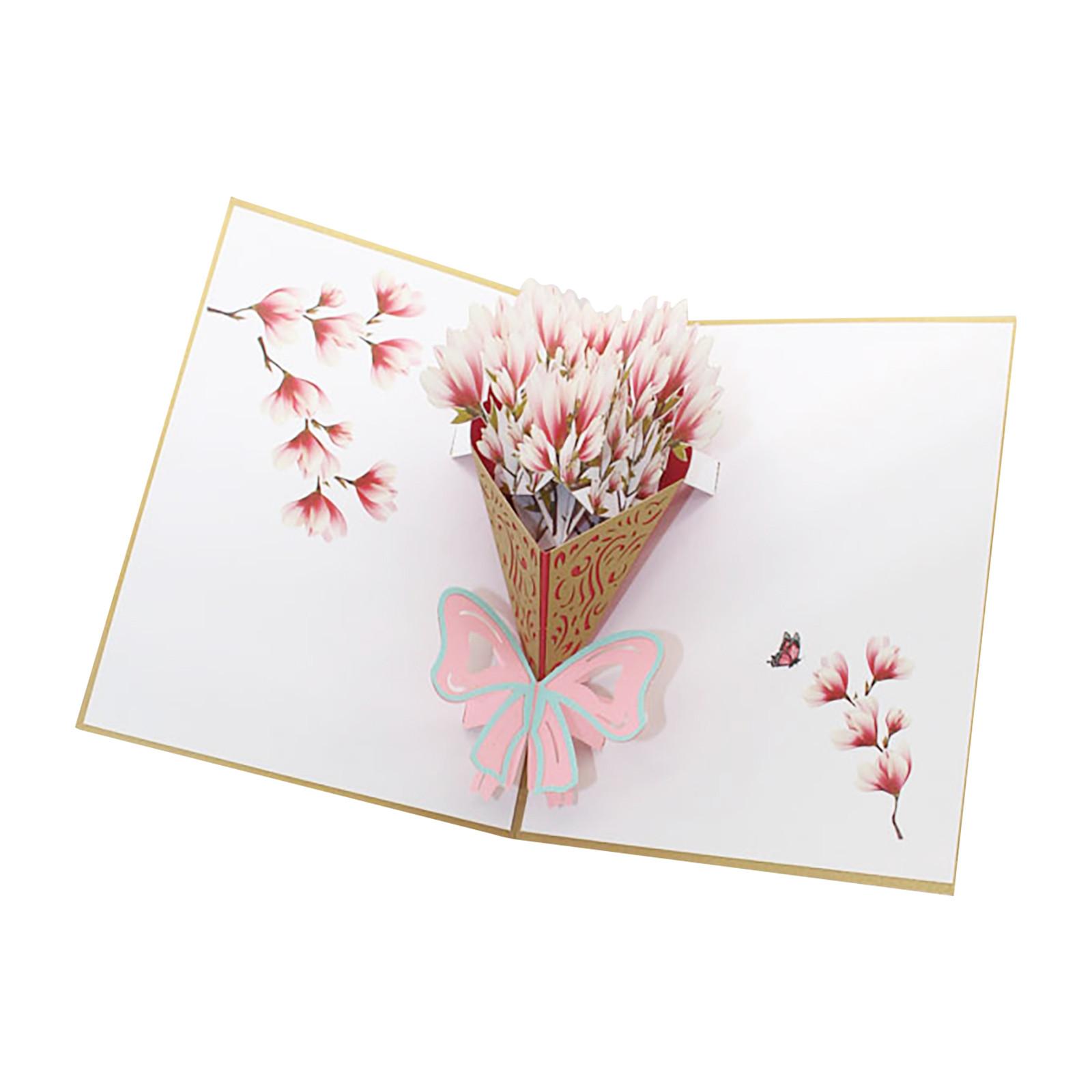 

3D Yhree-Dimensional Greeting Card Paper-Cut Two-Color Beautiful Tree