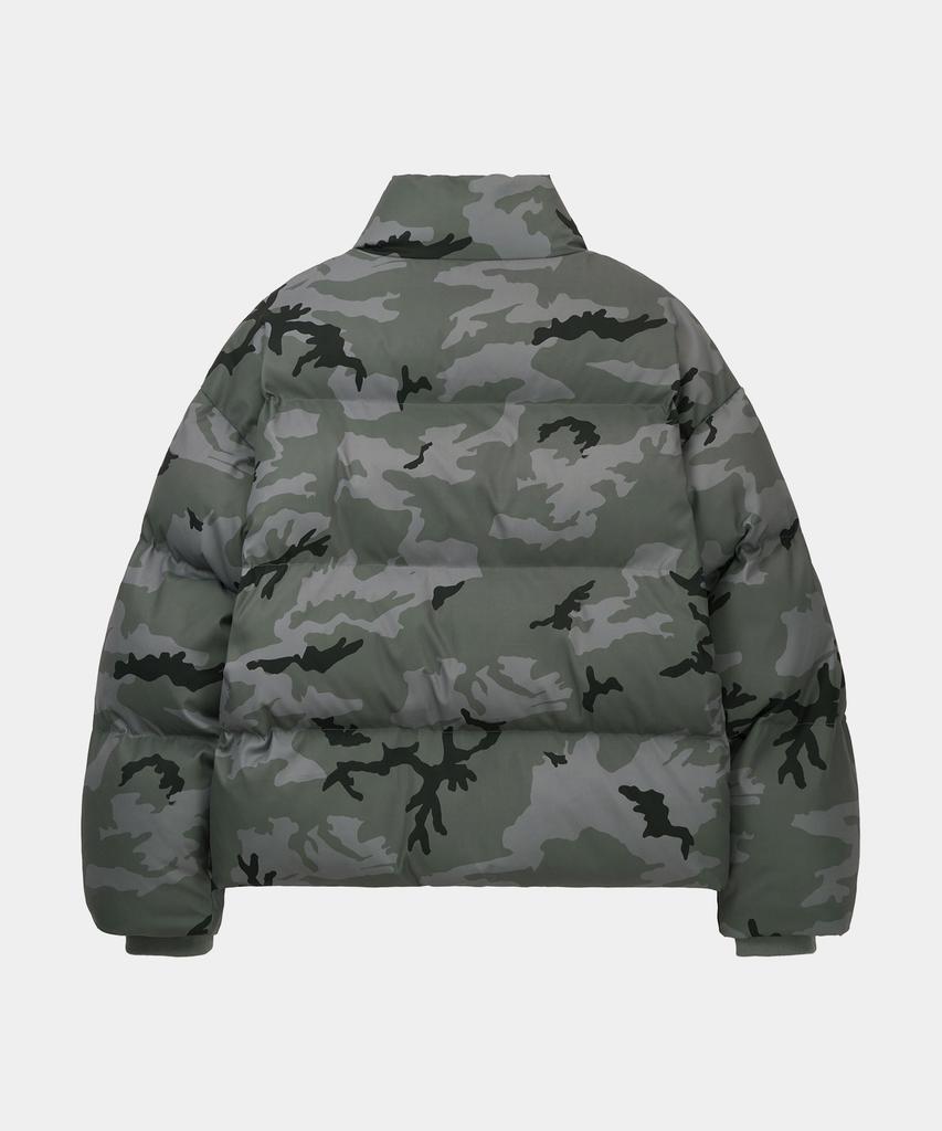Lettercomo Winter Camouflage Puffer Short Padded Jacket Gray
