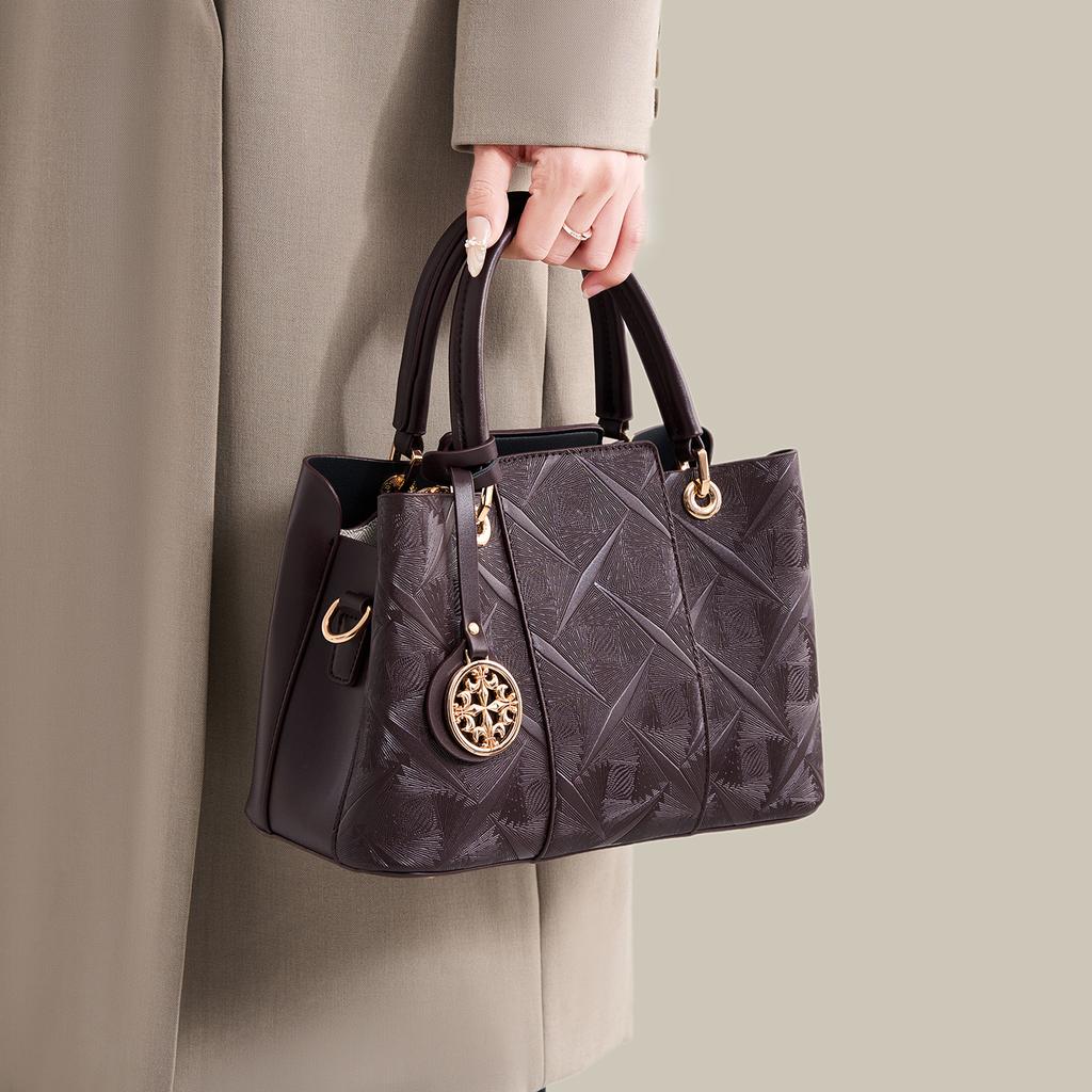 Handbag Women'S Large Capacity Mom Bag Chaozhong Women'S Mother-In-Law Bag Crossbody Bag Light Color Commuter Bag