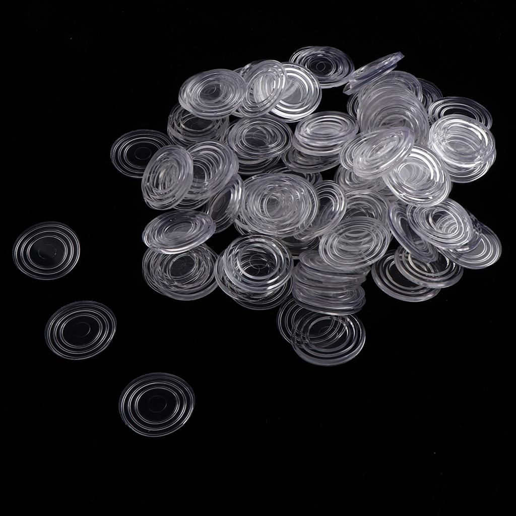 100 Pack Clear Rubber Feet Bumpers Pads Transparent Buffer Tips Cabinet Door Noise Dampening