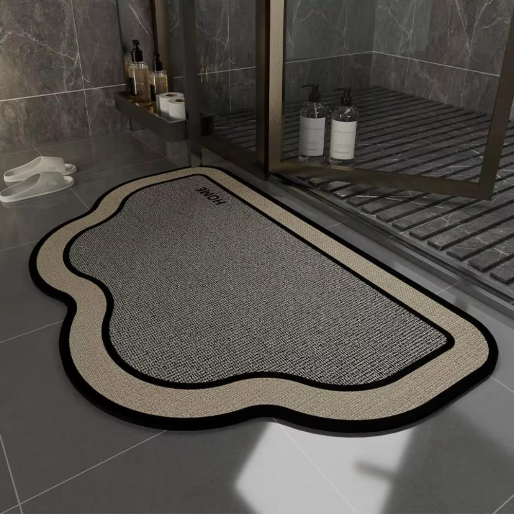 New Non-slip Bathroom Floor Mat Water-absorbent Soft Toilet Door Step Mat Diatom Mud Bathroom Toilet Carpet Bathroom
