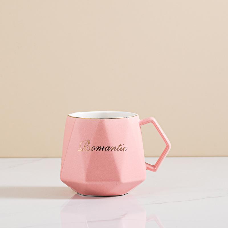 Simple fashion ceramic cup creative mug coffee cup couple cup gifts business souvenir