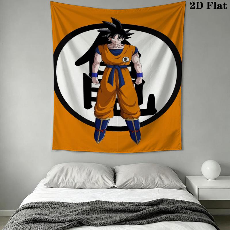 DRAGON BALL Wall Tapestry Aesthetic Wall Hanging Printed Fabric Blanket Decorative Tapestries for Bedroom Living Room Home Decor