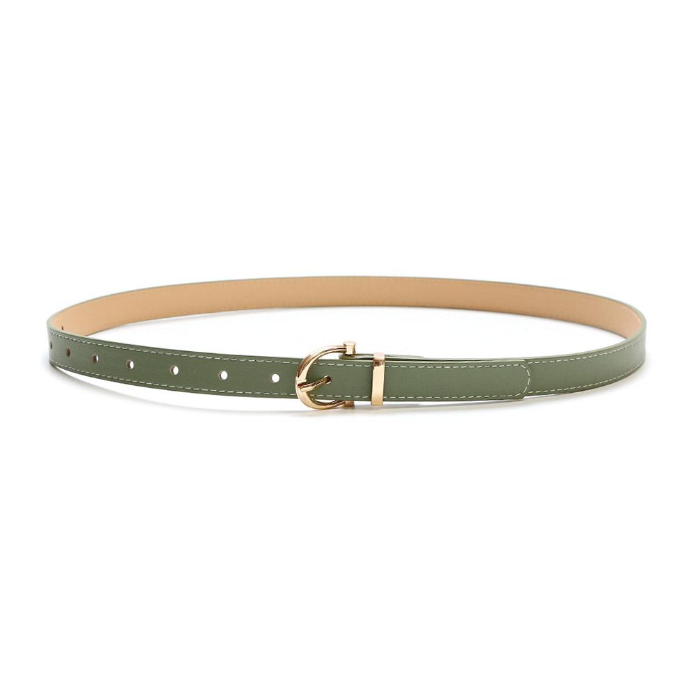 Women Golden Color C-Body Buckle Leather Belt Korean Belt Version Fashion Fine C3P4
