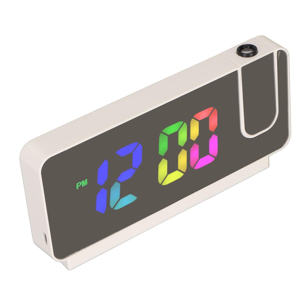 Digital Alarm Clock LED Display Mirror Electronic Clocks Voice Control Temperature Calendar Clocks for Bedroom Dormitory