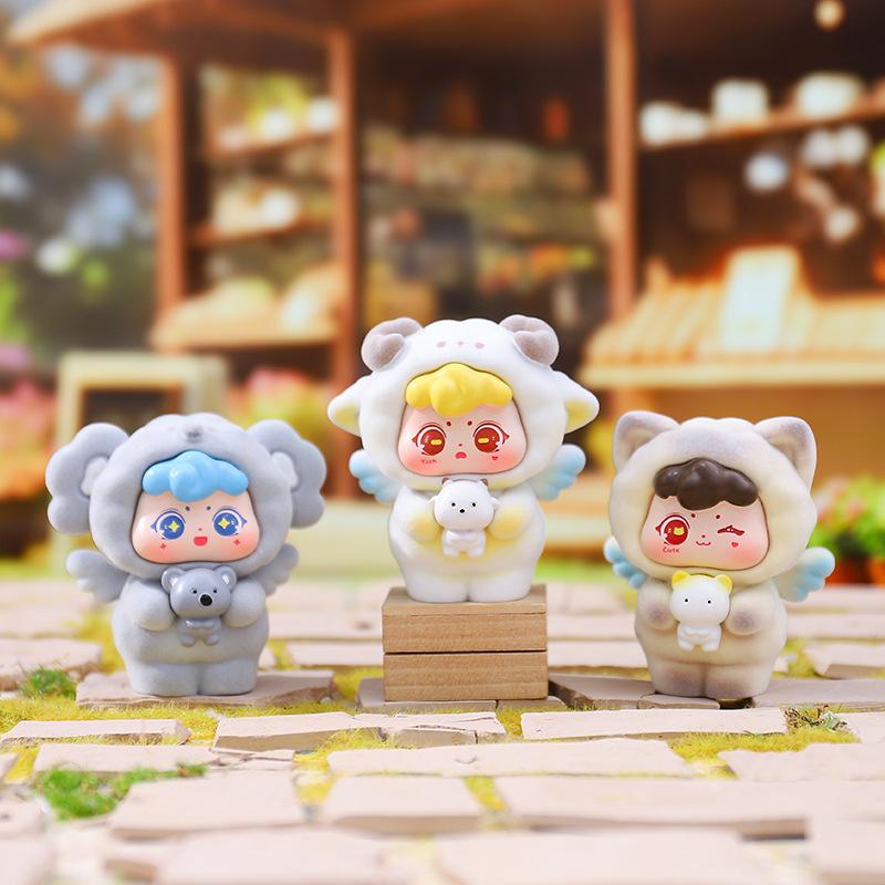 Sweet Anegl Series Mini Fluffy Animal Blind Box Cute Action Figures Collectible Toy Surprise Mystery Box Dolls Birthday Gift