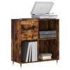 VidaXL Record Cabinet Smoked Oak 84.5x38x89 Cm Engineered Wood 831769