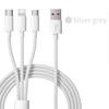 6A 3 In 1 USB Type C Cable 66W Super Fast Charging Cables for Huawei Xiaomi Samsung OPPO Lightning Data Cord for iPhone 12 2 3M