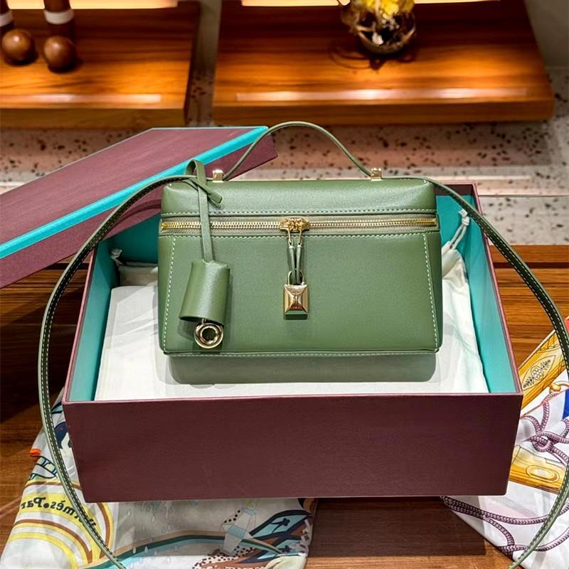 Box Crossbody Bag Genuine Leather Minimalist Fashion Shoulder Women Daily Use