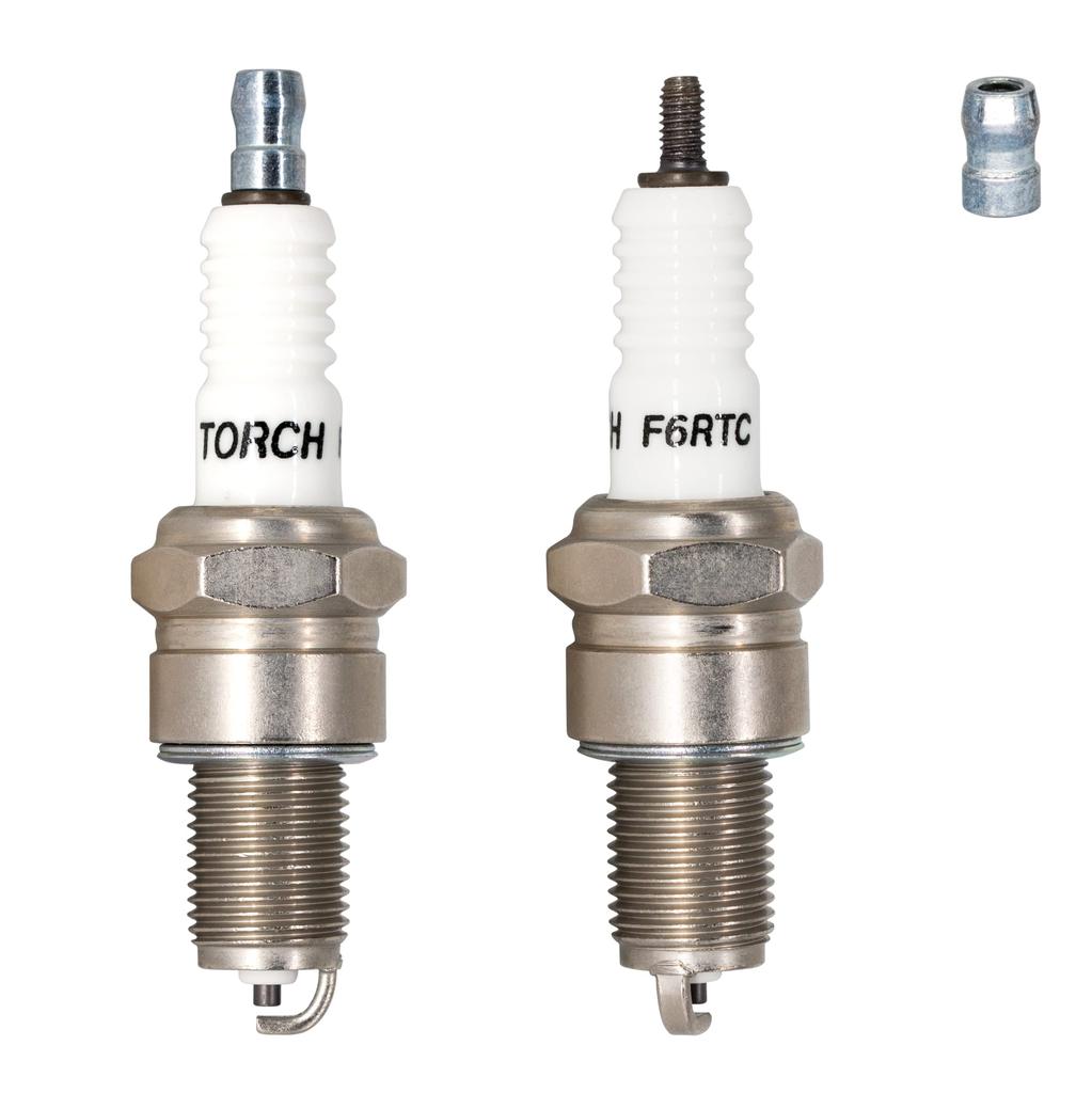 2pcs TORCH F6RTC General Plug (Integrated Terminal) Replaces NGK [4008] BPR6ES Spark Plug, BOSCH