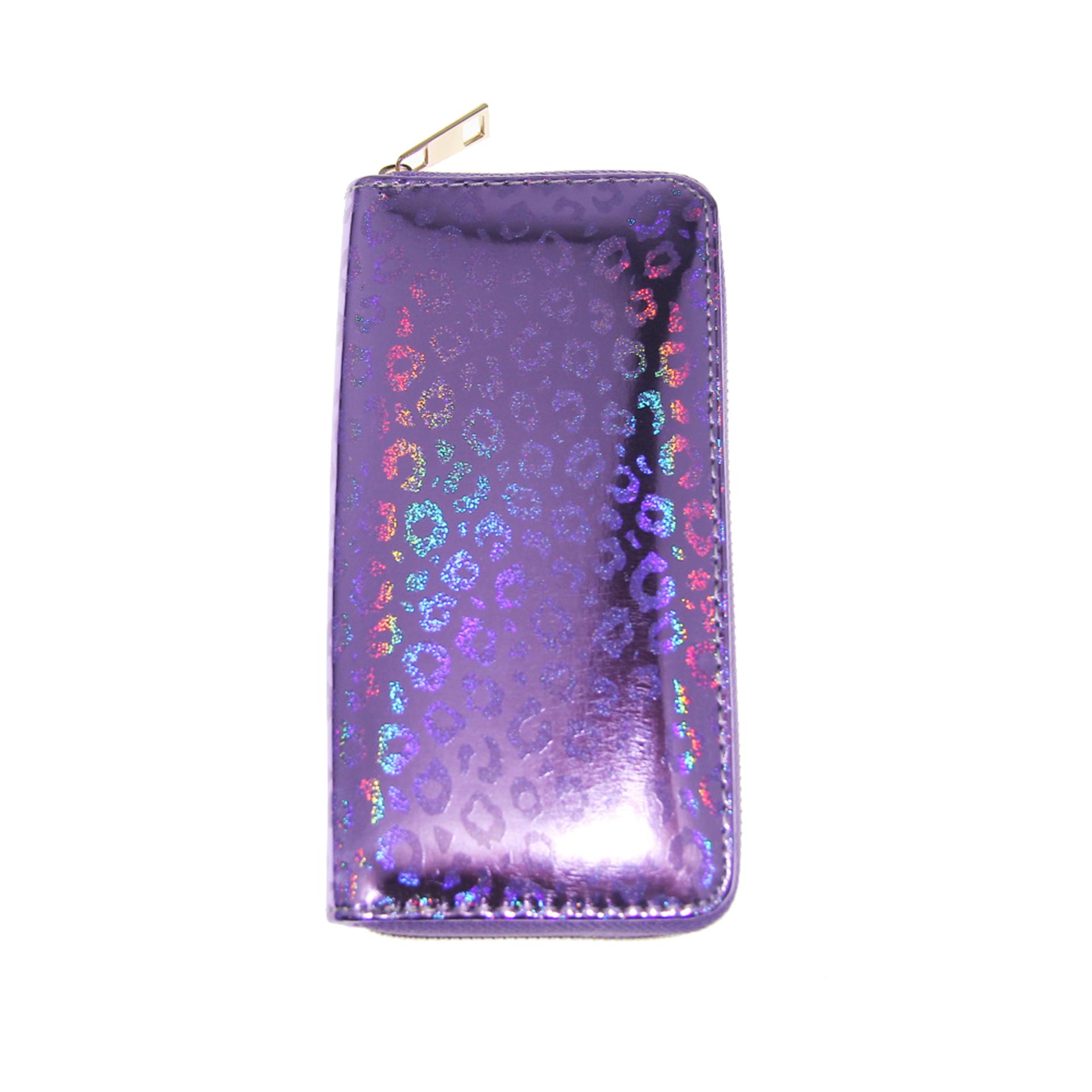 

New laser lip long zipper wallet, wallet