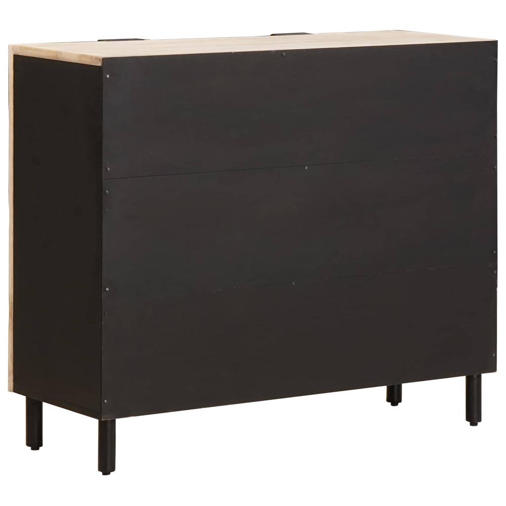 Sideboard with Shelf White Washed Surface 90 X 33 X 75 Cm