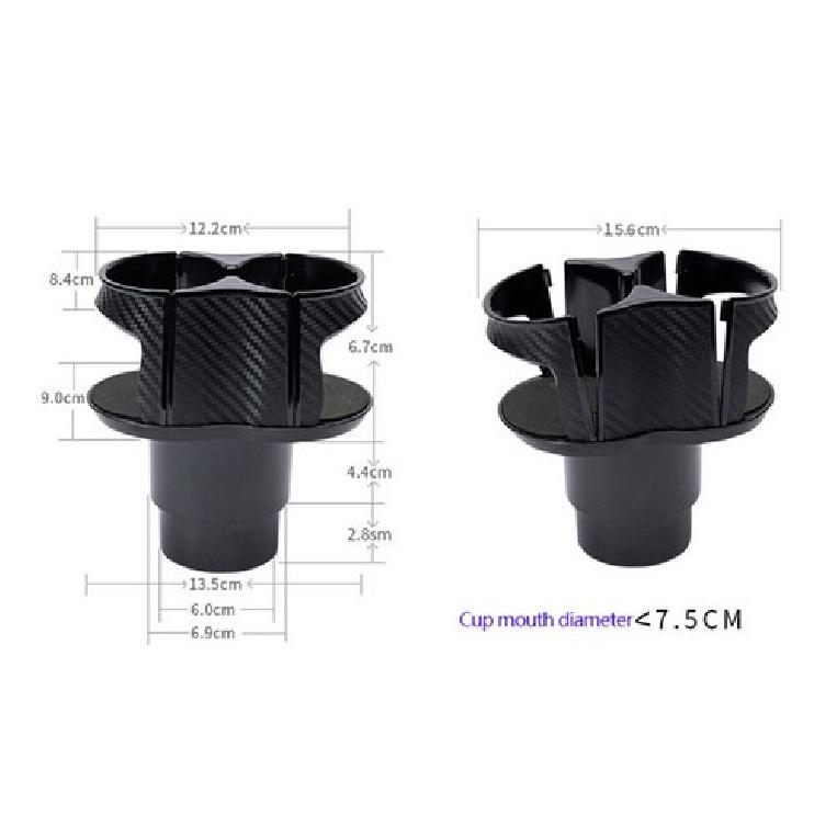 Carbon Fiber Center Console Drink Cup Holder Box For Car Interior Accessories
