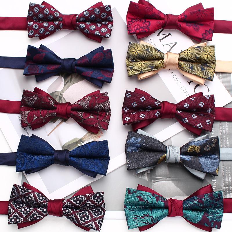 Rael Striped Bow Tie Plaid Polyester Bow Tie Men'S Casual Shirt Accessories Bow Tie