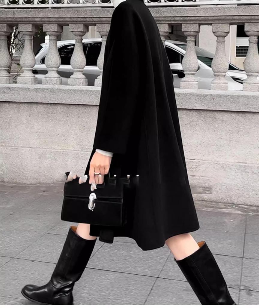 Autumn/Winter V-Neck Wool Vest Dress - Stylish Slimming Design