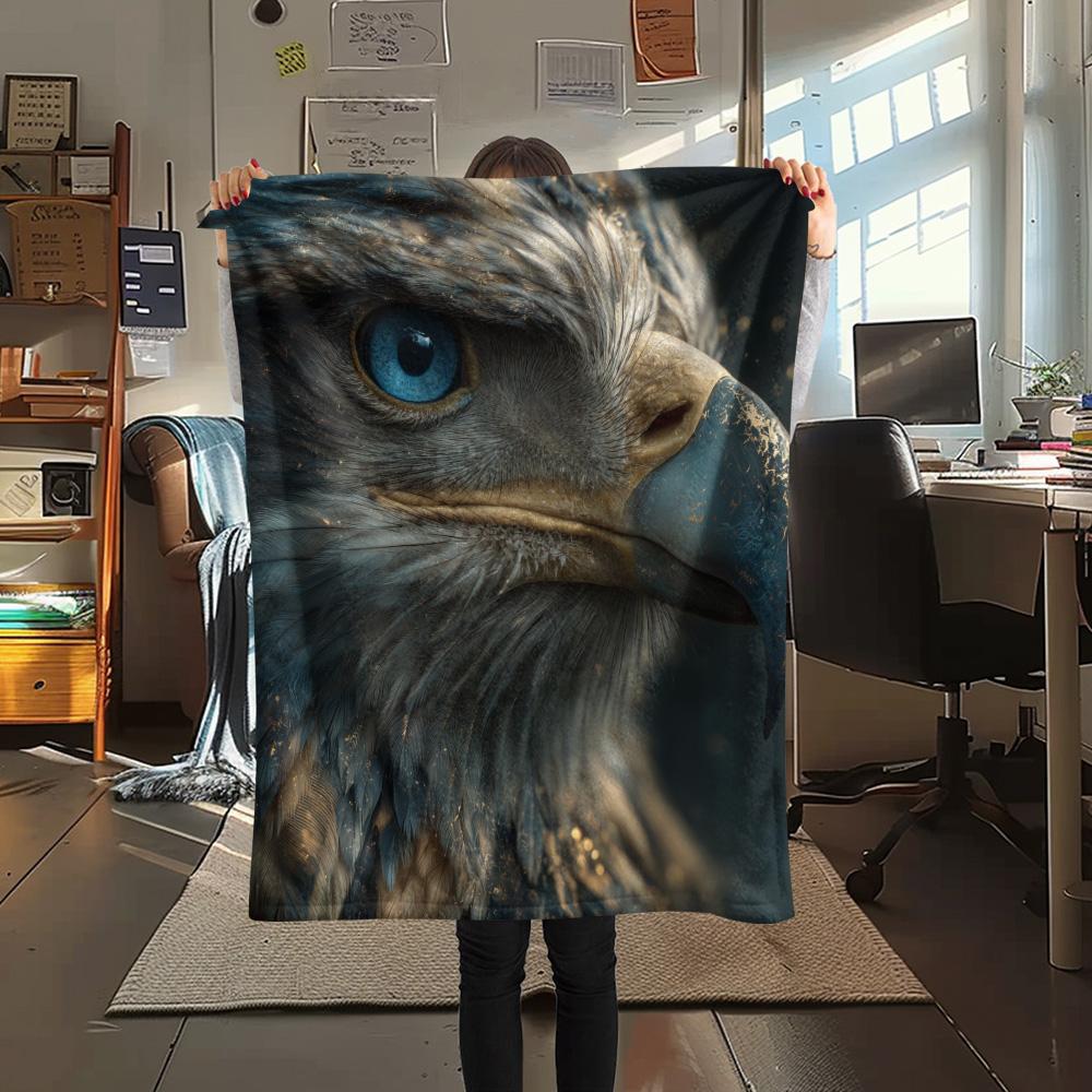 Dark Eagles  Print Flannel Blanket, High quality Comfortable for All Seasons, Home Decor, Warmth and Comfort