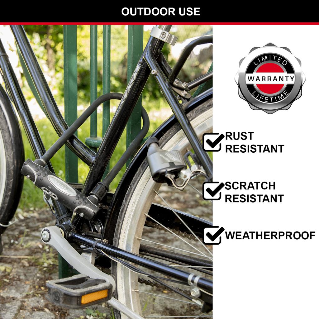 Master Lock Sold Secure Bike D Lock with Cable, Key, 210 x 110 mm