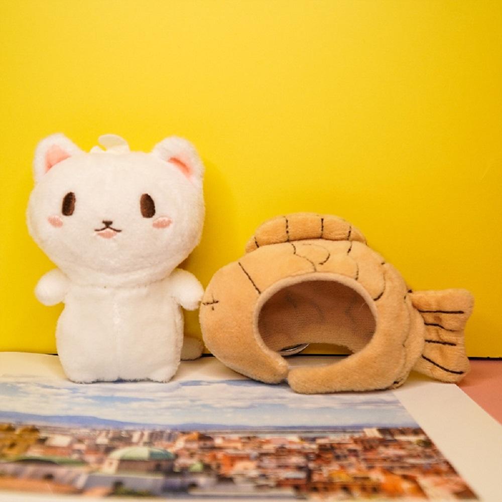 Bag Women Doll Pendant Girls Kids Cat Snapper Keyrings Cat Plush Keychain Key Chains Bag Pendant