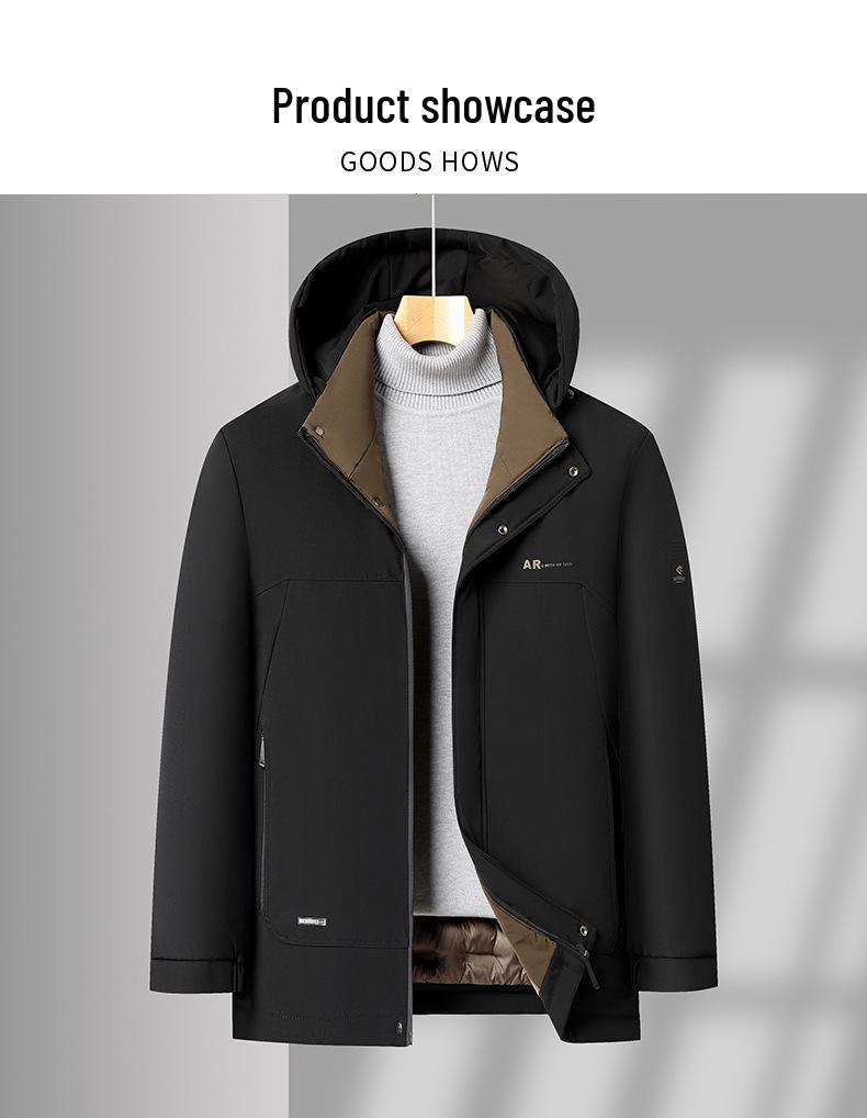 Men's Winter Thick Cotton-Padded Jacket: Warm, Fashionable, Casual Outerwear for Middle-Aged Dads