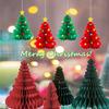 Decorazione Albero di Natale 3D a Nido d'Ape Carta Albero di Natale Pendente Appeso Nuovo Anno Festa di Natale Atmosfera Negozio Decorazione Prop