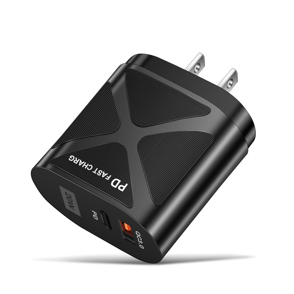USB Travel Charger 5V/9V/12V with PD20W & QC3.0 Fast Charging - US/EU/UK Standard