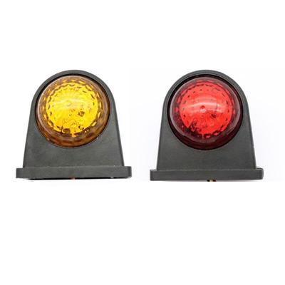 2PCS 24V Truck Trailer Lights LED Side Marker Position Lamp Lorry Tractor Clearance Lamps Parking Light Red White Amber