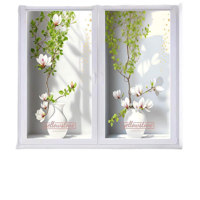 Translucent Opaque Window Film - Privacy Sticker for Bedroom, Balcony, Living Room, Sliding Door, and Bathroom.
