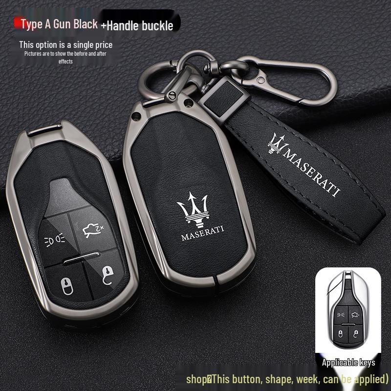 Premium Maserati Levante/Ghibli Key Case with Protective Buckle