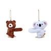 Monkey Cute Rabbit Fox Dog Penguin Cartoon Animal Pair Plush Toy Pendant