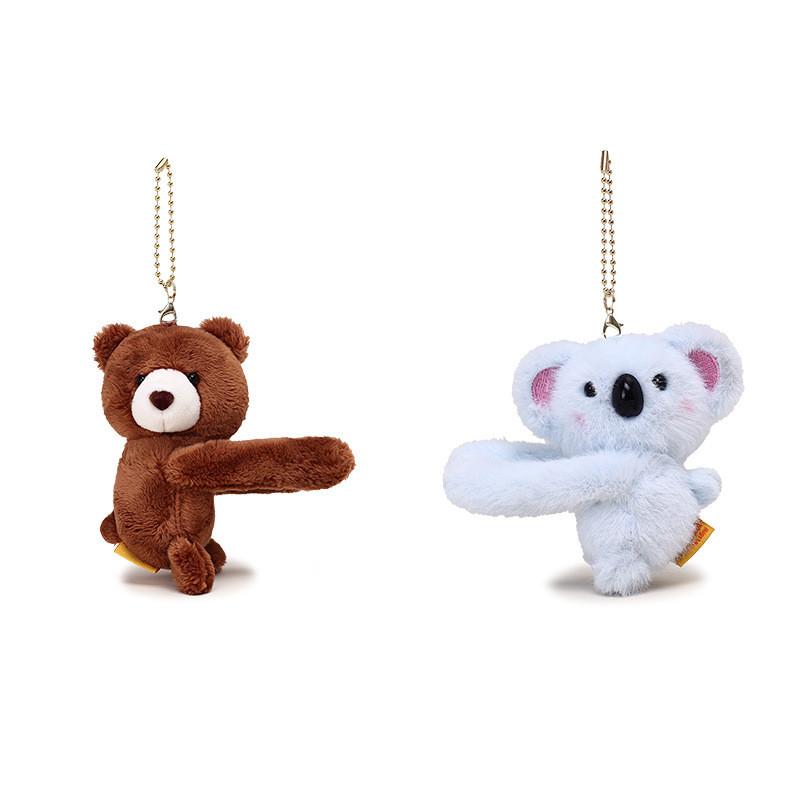 Monkey Cute Rabbit Fox Dog Penguin Cartoon Animal Pair Plush Toy Pendant