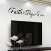 WZ9047 English Slogan Faith Hope Love Bedroom Living Room Beautification Wall Sticker