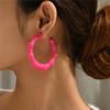 Summer Candy Color Bamboo Knot Earrings Acrylic Big Earrings For Women Personalized Vintage Fashion Jewelry Accessories